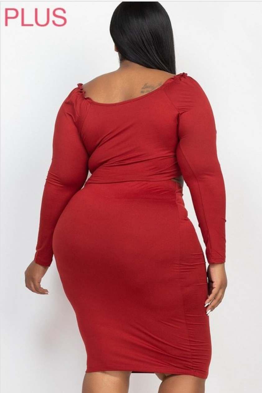 Ruched 2pc Skirt Set