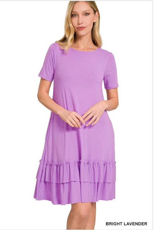 Ruffle Hemmed Dress