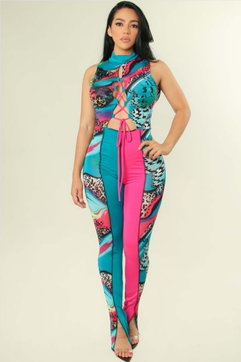 Multi Print Jumpsuit