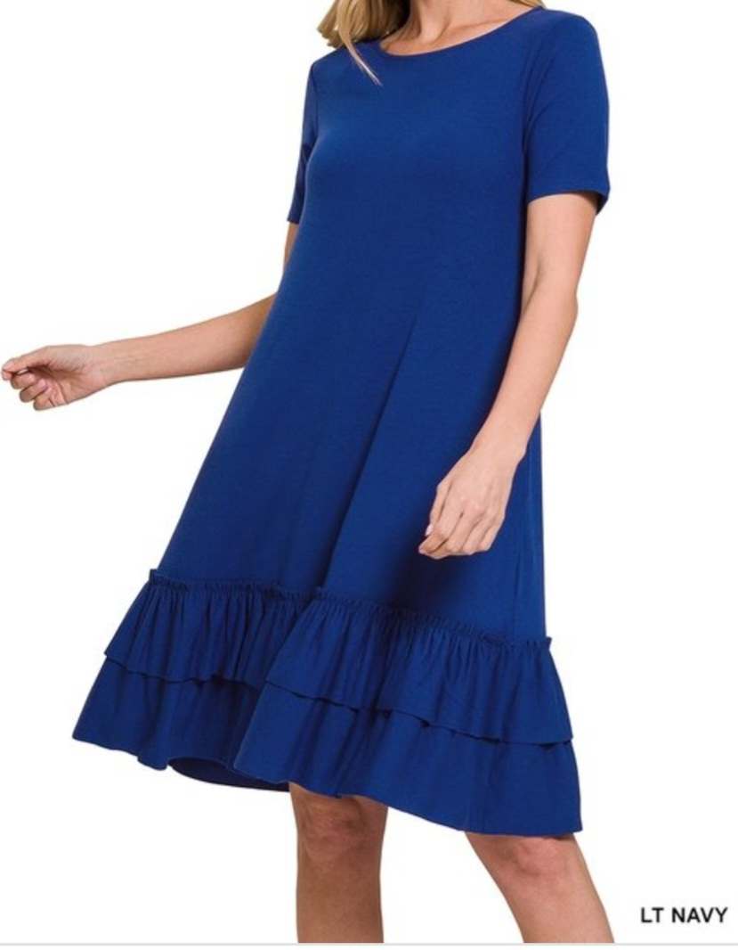 Ruffle Hemmed Dress