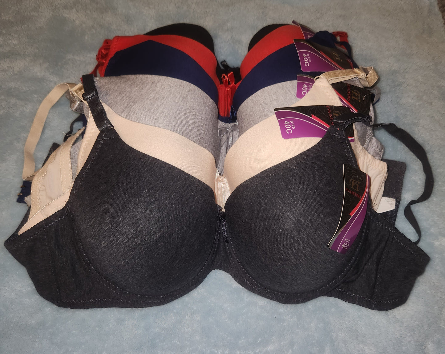 Cotton Plain Cup C Cup Bras NEW