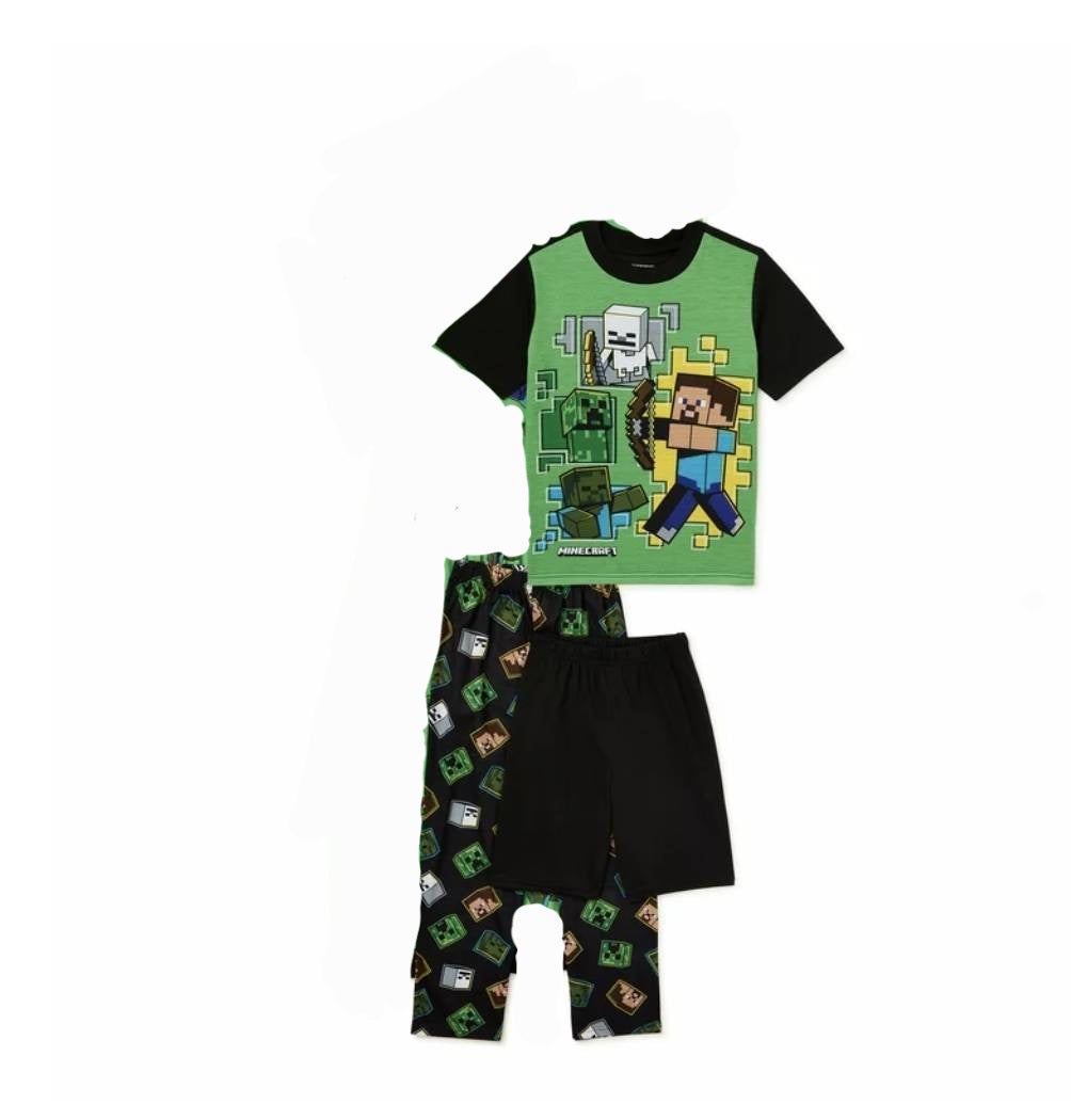 Boys Minecraft 3pc P.J Pants Set