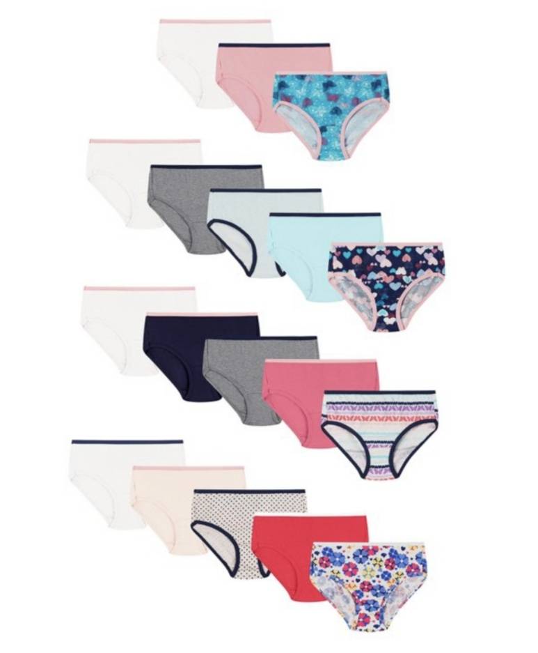 Girls Cotton Brief Panties(3pk)