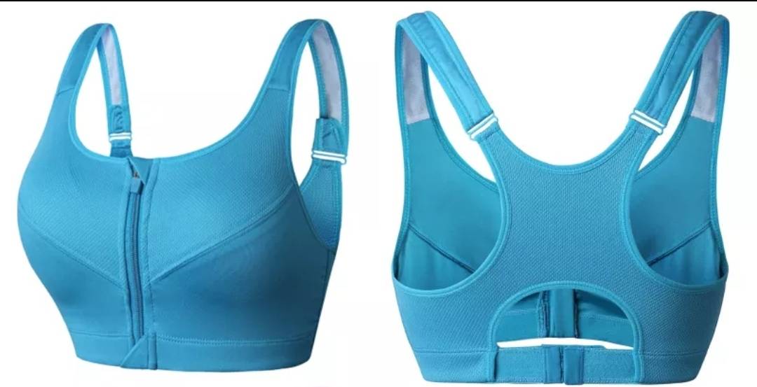 Zippered Sports Bra Plus