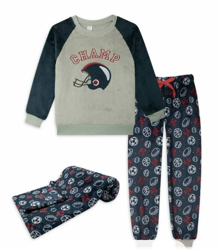 Boys Plush 3pc PJ Set