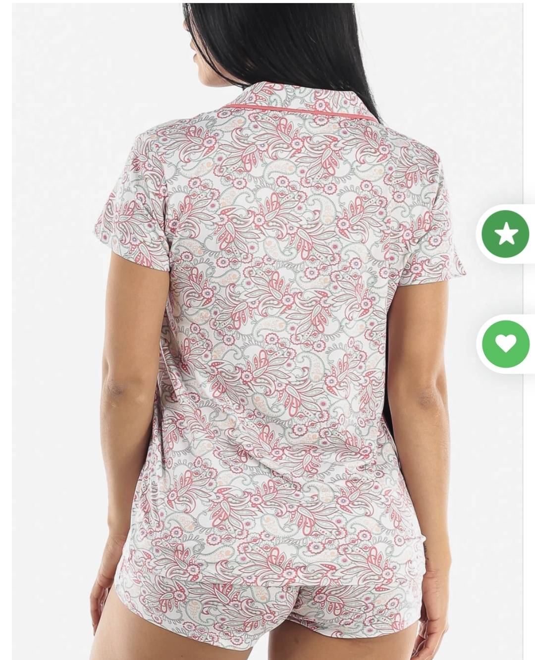 Floral Buttoned Shorts P.J. Set