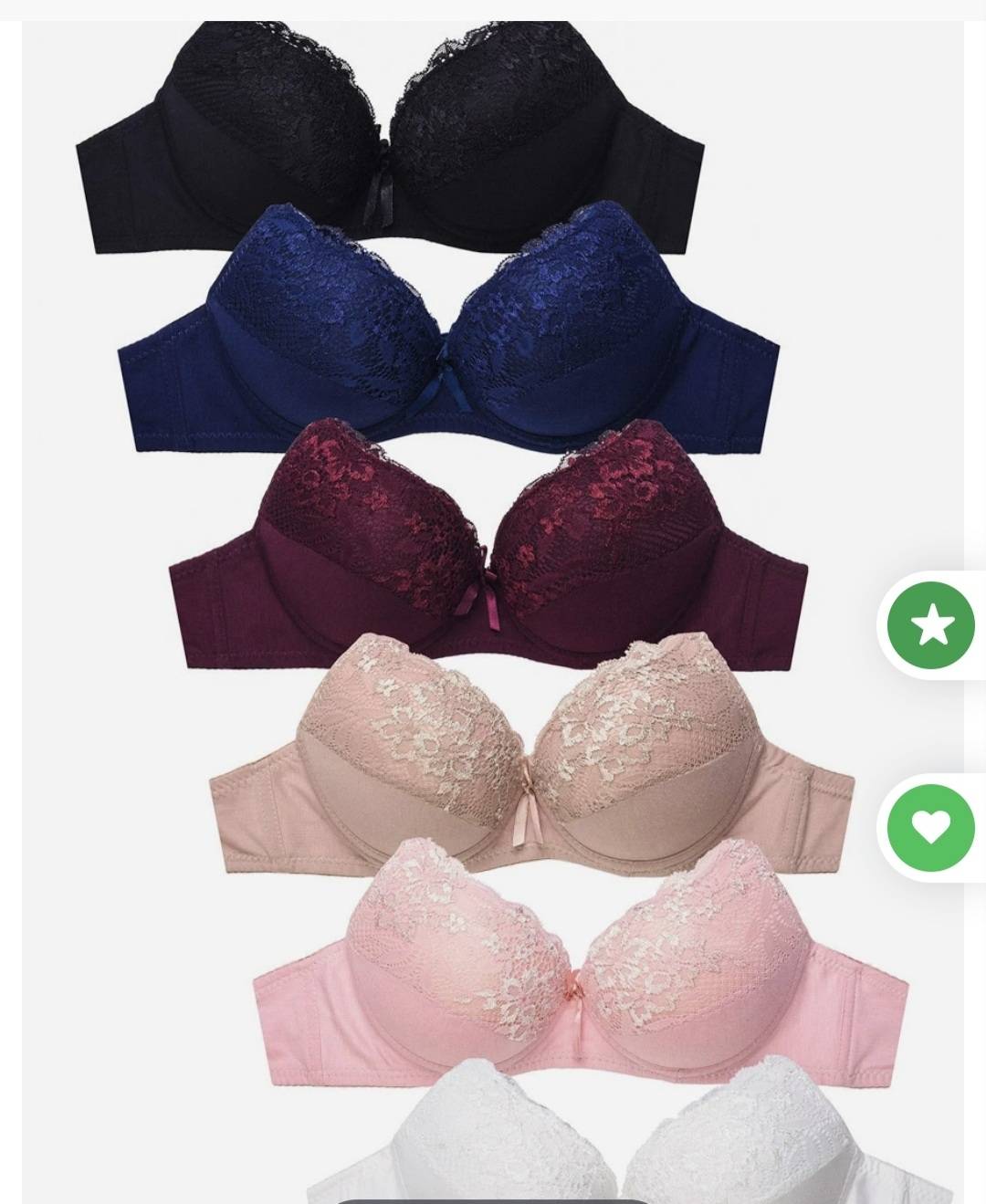 Lace Cotton Push Up Bra