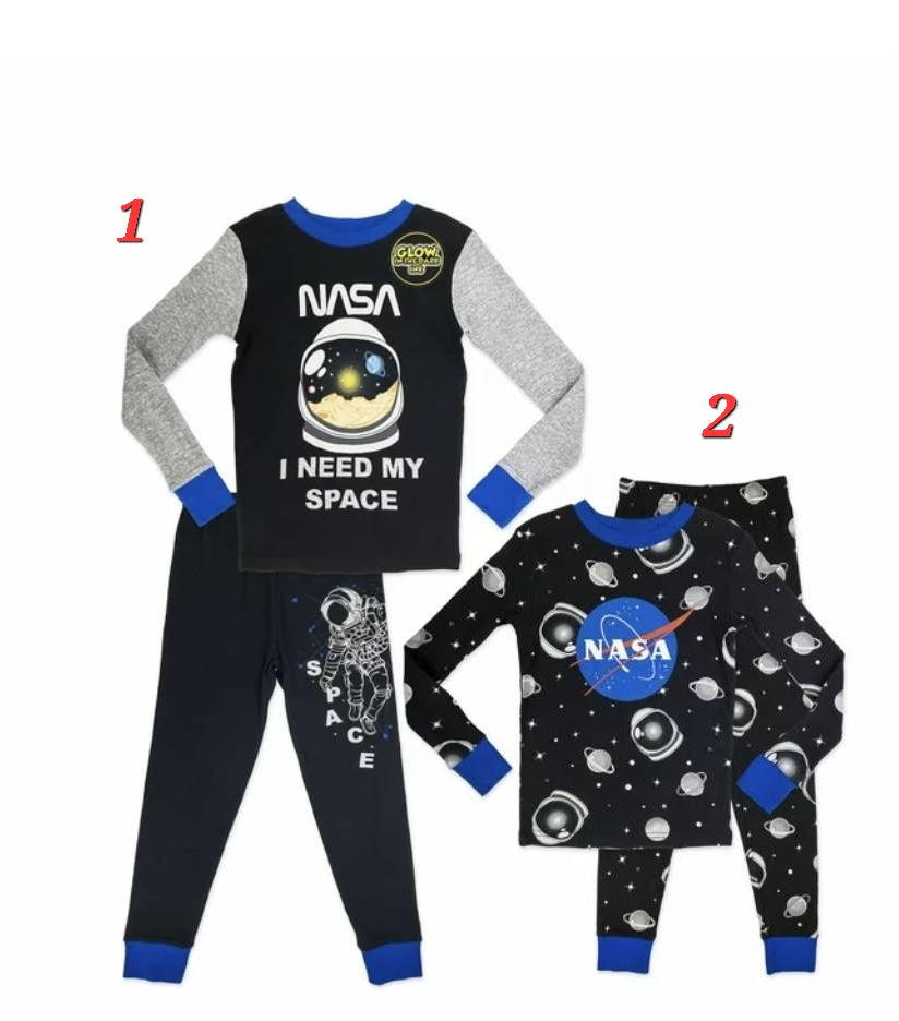 Boys Space Cotton PJ Set (Glows)