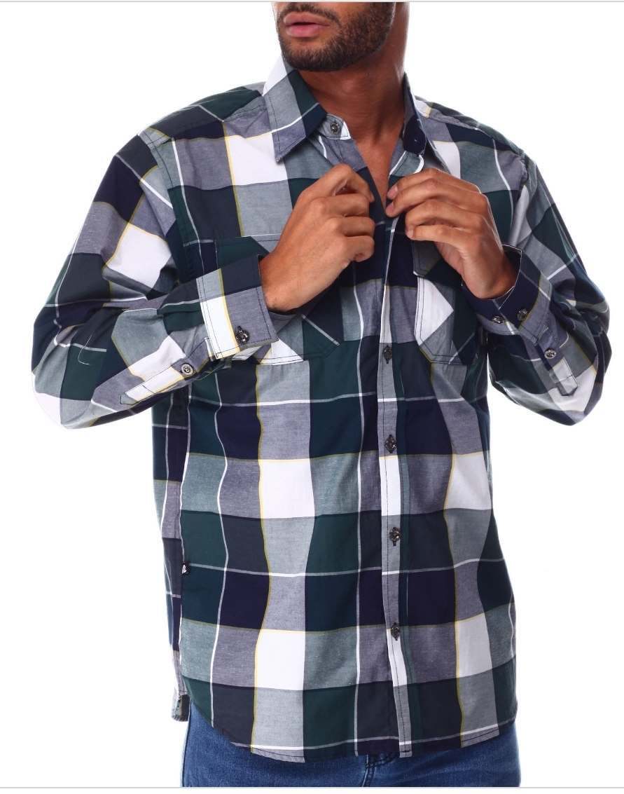 Men's Plaid Button Down Shirt