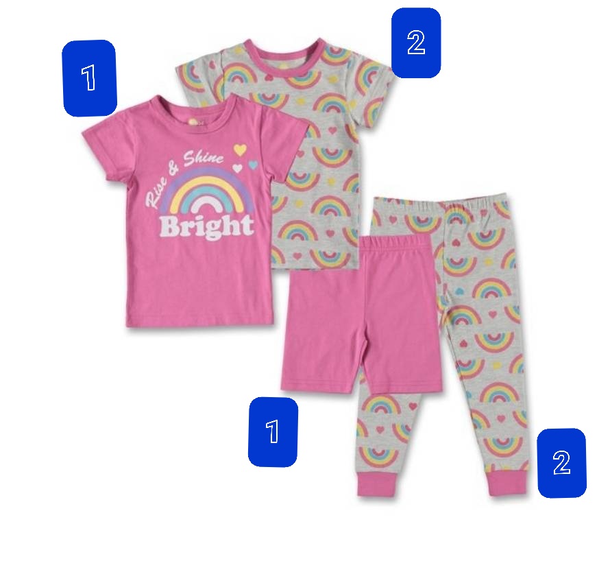 Girls Rainbow P.J. Sets