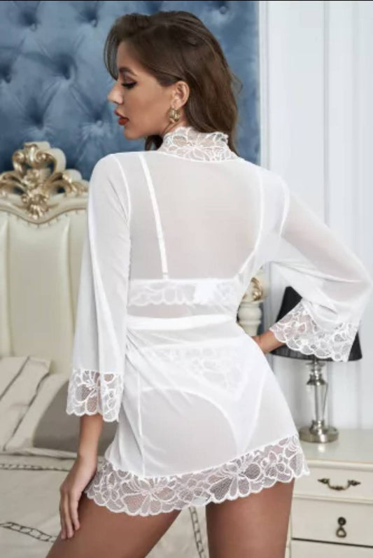 3pc Robe and Bralette Set