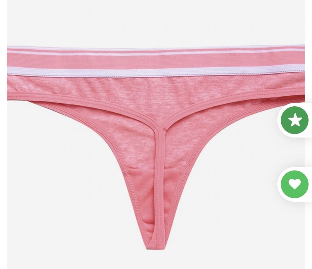 Stripe Band Cotton Thong Panties (3pk)