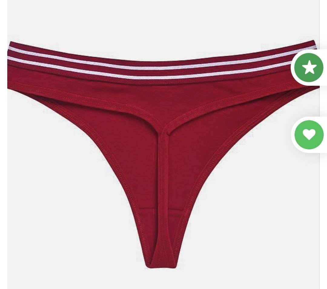 Thin Band Cotton Thong Panties (3pk)