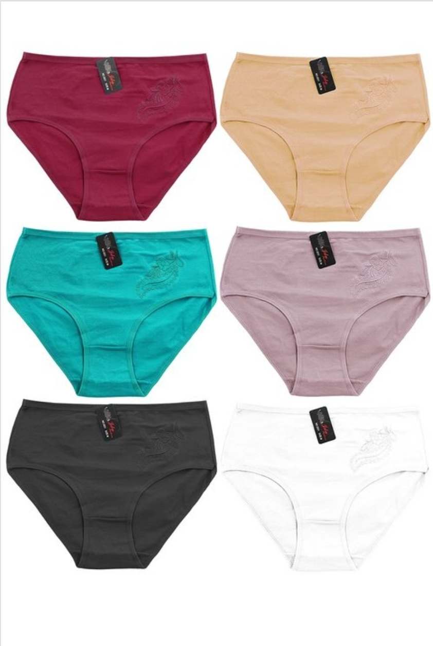Cotton Solid Brief Panties (3pk) NEW