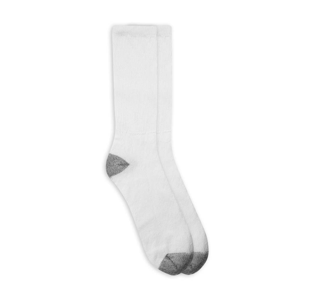 Men's Crew Socks (2pk) White