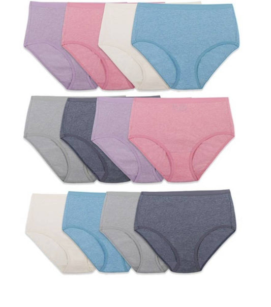 Women Hi-Waist Brief Cotton Panties(3pk)