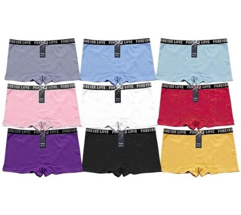 Boyshorts Solid Cotton Panties Love (3pk) NEW